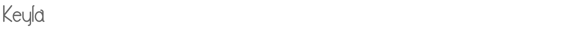 Sample characters Keyla Font